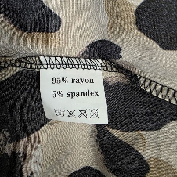 KoJooin Leopard Flowing Ribbed Soft Tunic Top New with Tags Size Large - Picture 11 of 12